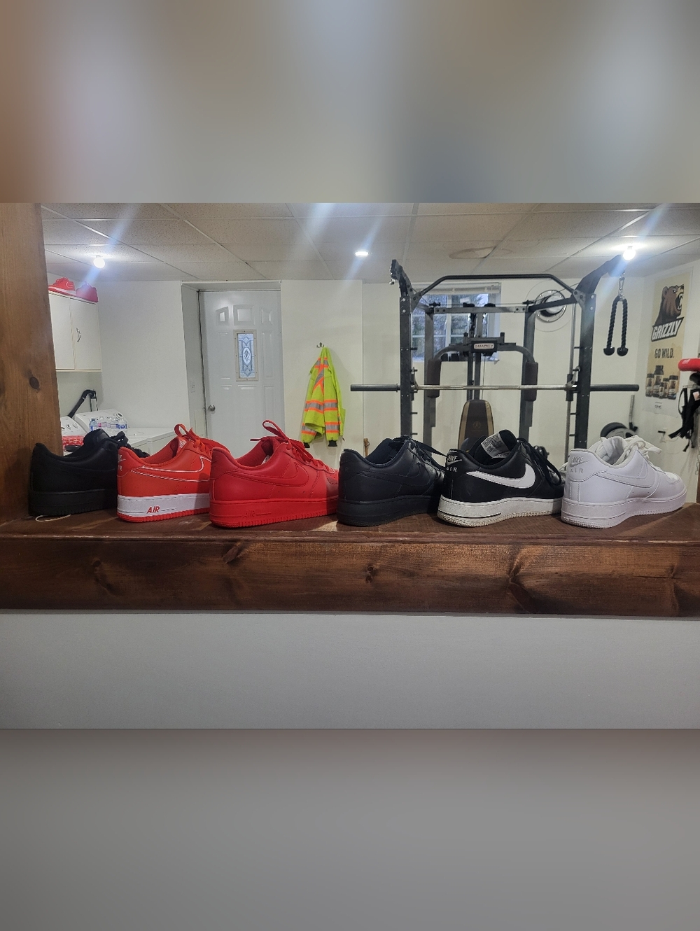 Men's Casual Sneakers in Red, Black, and White